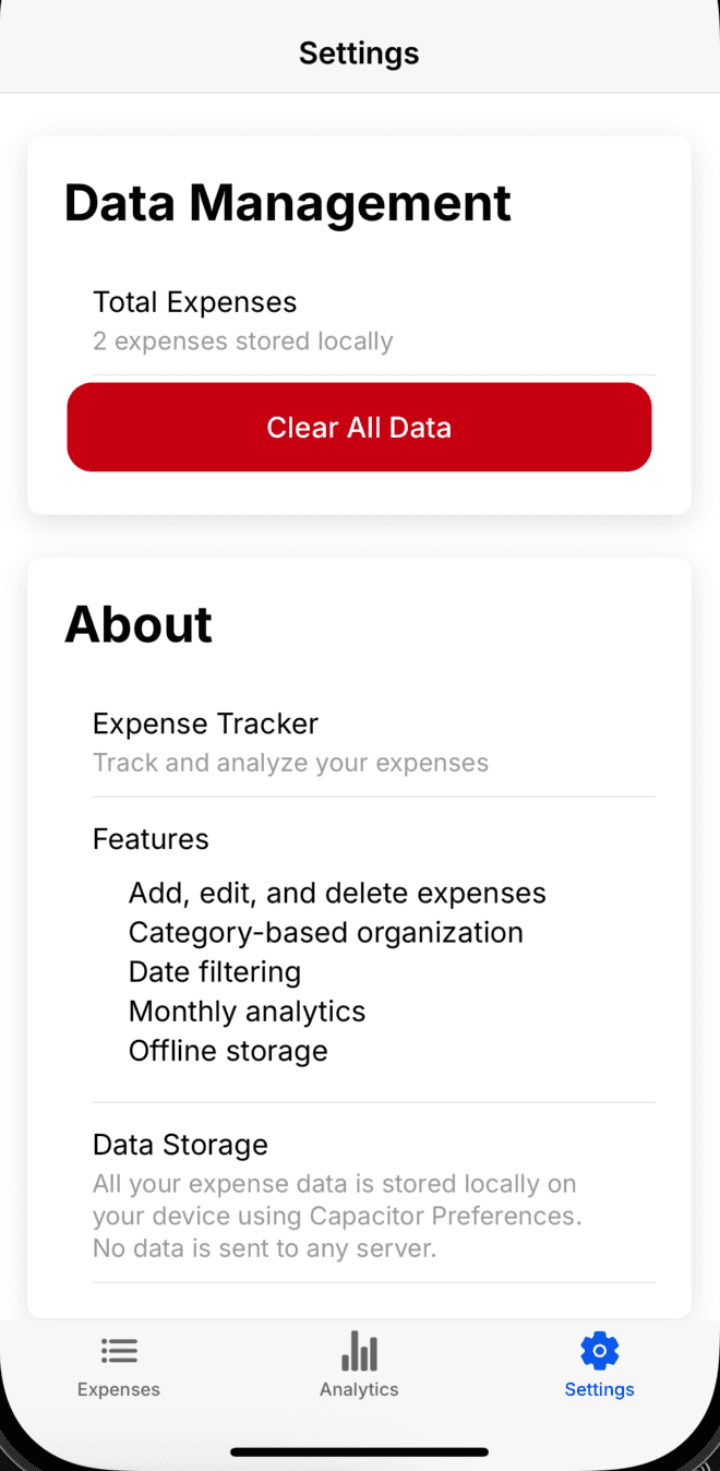 Expense Tracker App Mockup 3
