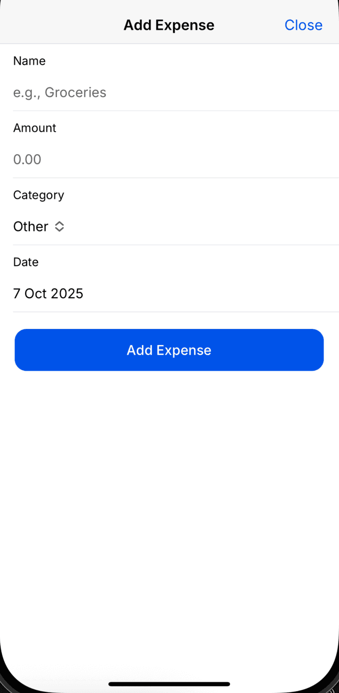 Expense Tracker App Mockup 4