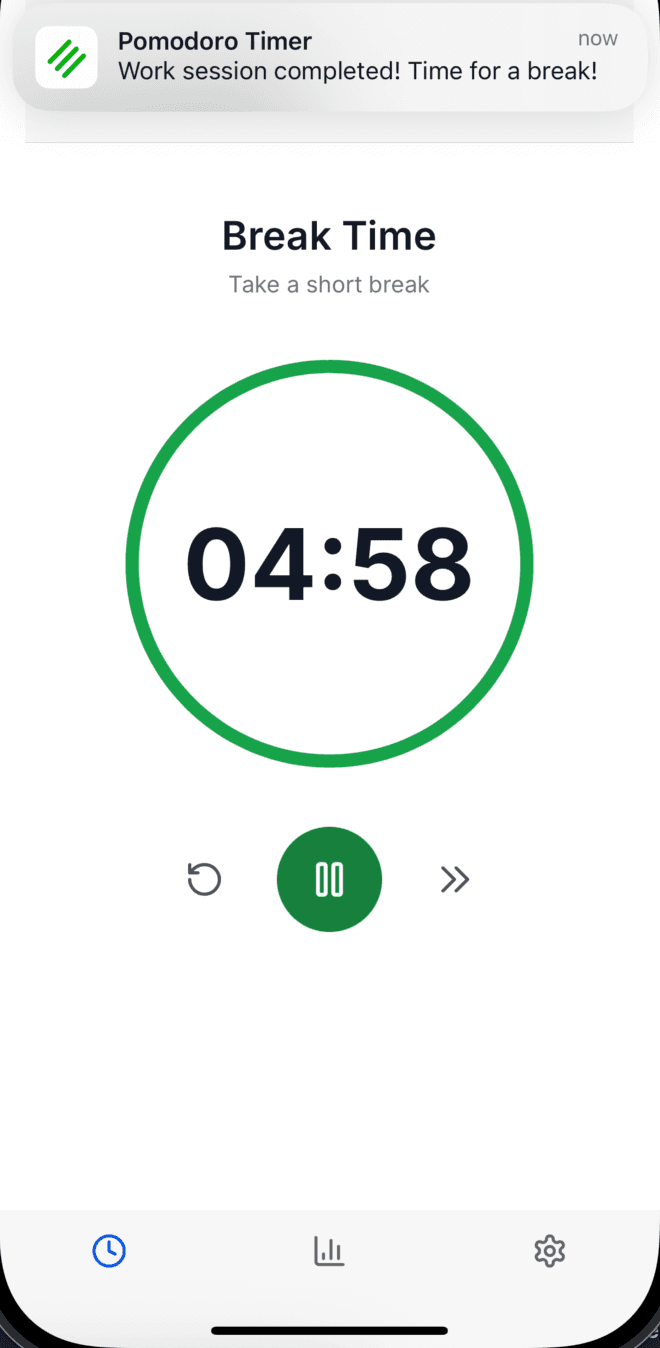 Pomodoro Timer App Mockup 4