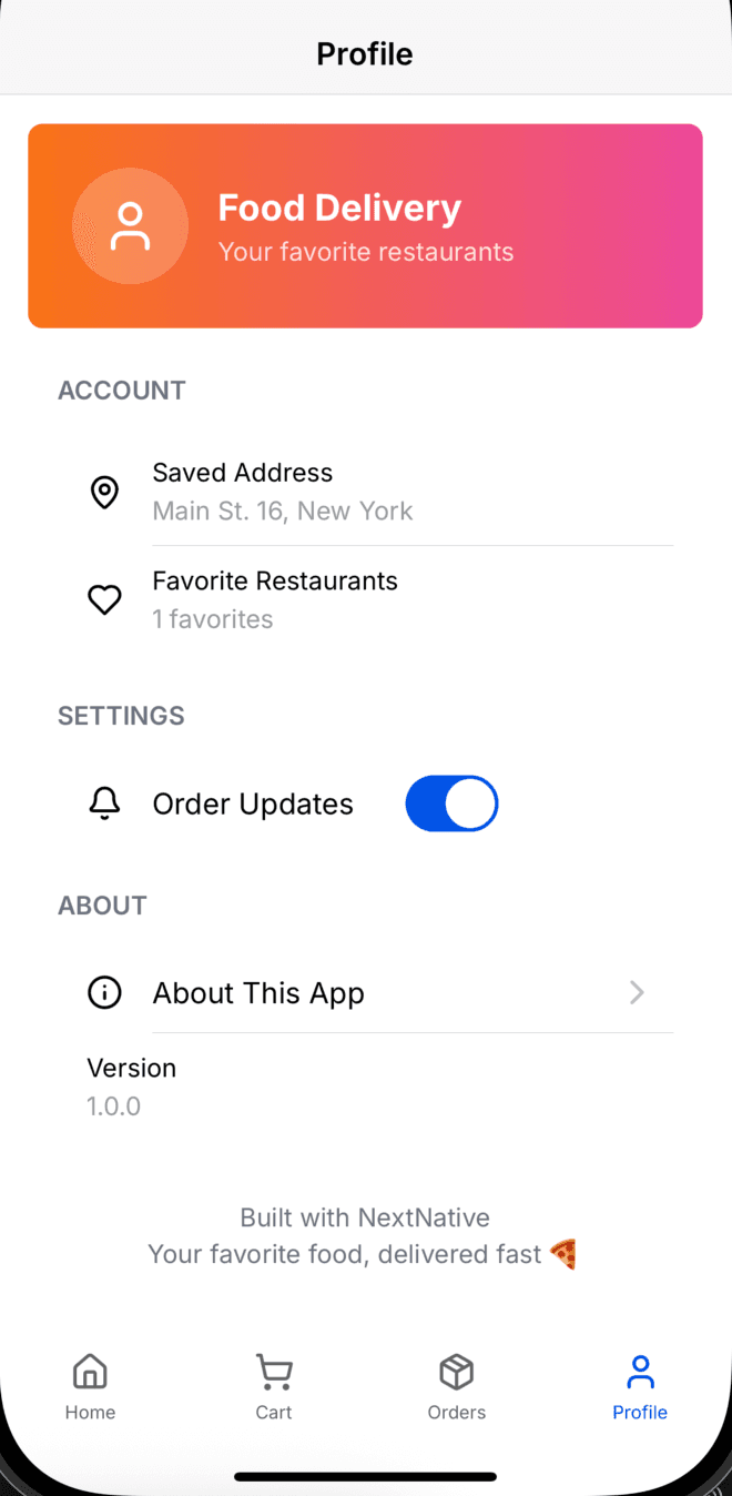 Food Delivery App Mockup 6